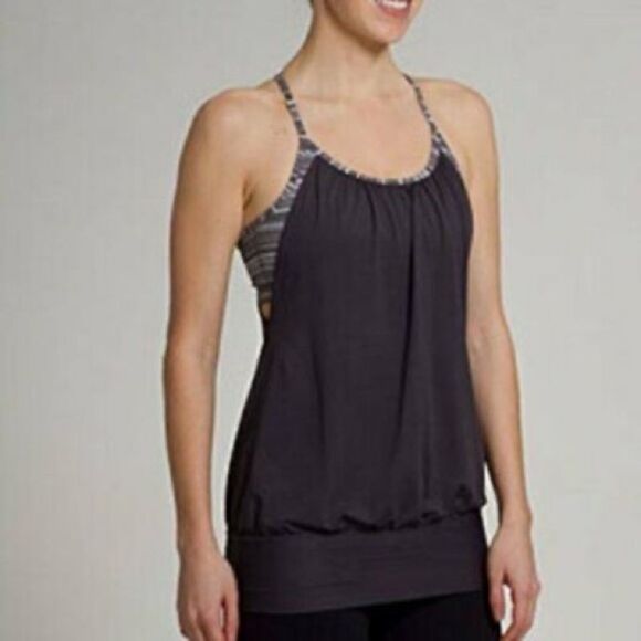Lululemon Coal Strata Stripe No Limits Tank - Picture 3 of 9
